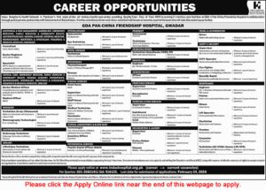 Indus Hospital Gwadar New Jobs 2026 By idealjobs99 | February 16, 20260 Comment CAREER OPPORTUNITIES Indus Hospital Gwadar New Jobs 2026 We hope you achieve your goals and land a well-paying job. We over at https://idealjobs.pk are working hard towards your better future, and we hope you will always support our platform. VACANT POSITIONS === Consultants / Senior Registrars / Specialists === Anesthesia & Pain Management Cardiology Emergency Medicine Family Medicine & Community Health Gastroenterology General Surgery Internal Medicine Neurosurgery Obstetrics & Gynecology Pediatrics & Neonatal Medicine Radiology === Senior Medical Officers / Medical Officers === Critical Care Emergency Medicine Family Medicine & Community Health General Surgery Orthopedics Neurosurgery Nephrology Obstetrics & Gynecology Pediatrics & Neonatal Medicine Urology === Others === X-Ray / Ultrasound Technician Mammography Technologist Endoscopy Technician Lithotripsy Technician Optometrist Eye Technician Dental Technician Physiotherapist Dresser Head Nurse Supervisor – Nursing Staff Nurse Medical Technician Vaccinator Technologist – Clinical Lab & Blood Bank Inventory Officer Psycho Social Officer Pharmacist Pharmacy Technician Anesthesia / CSSD / OT Technician Biomedical Engineer Admin Officer Supervisor – Front Desk Services Receptionist Supervisor – Nutrition & Food Services Nutritionist Housekeeping & Laundry Supervisor Porter / Helper Cleaner Driver Safety & Security Supervisor CCTV Operator Fire Fighter Security Guard Maintenance Engineer Painter Mason Lift Operator Electrician Plumber Carpenter AC / HVAC / Gases / Lift / UPS Technician IMPORTANT INSTRUCTIONS & HOW TO APPLY Last date of submission of the application is 24-02-2026 Apply before the last date. Read the job details in the image carefully. Post Views: 235 Category: All Latest Jobs Tags: Indus Hospital, Indus Hospital Balochistan Jobs, Indus Hospital Gwadar, Indus Hospital Gwadar New Jobs 2026, Indus Hospital Jobs, Indus Hospital New Jobs, Indus Hospital Online Apply